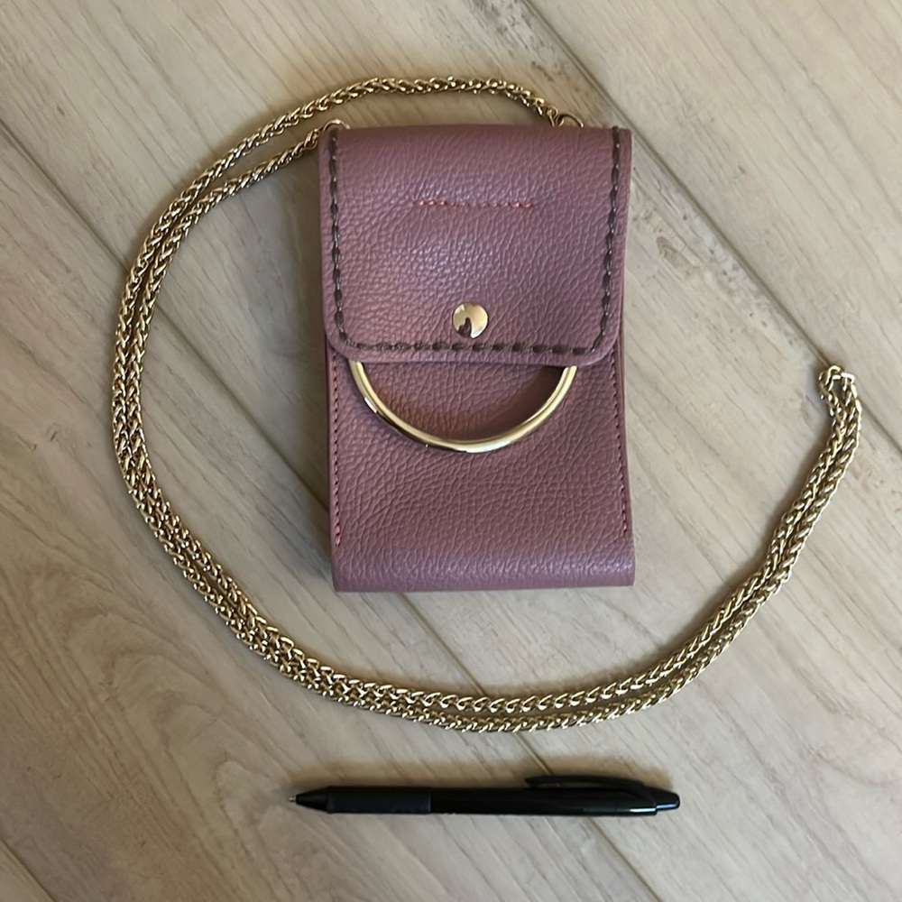 NWOT - Visona Small Shoulder Crossbody Mini Purse Phone Holder - Genuine Leather